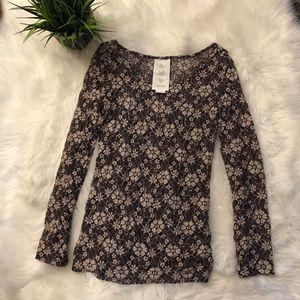 Anthropologie Paper Crane Lace Long Sleeve size S